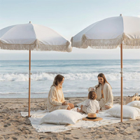 fringe Umbrellas by the beach